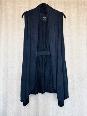 Calvin Klein Performance Cardigan Large Drape Layering Open Front Sleeveless